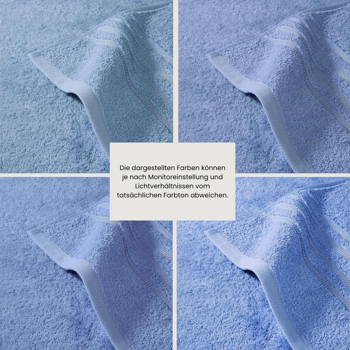 HANDTUCHSET Milano - 4-teilig - 50x100 cm - Hellblau - Hellblau, Textil (50/100cm) - SCHIESSER