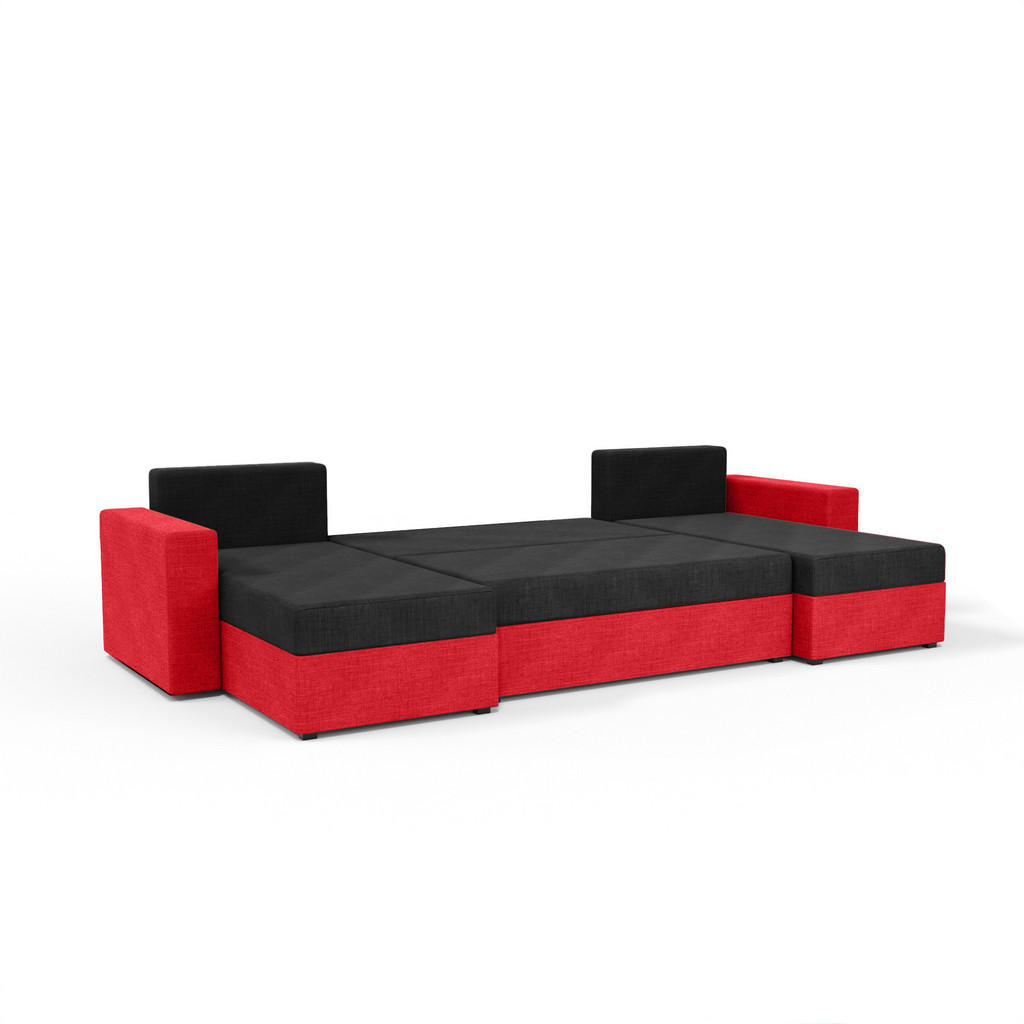 Thumbnail - Fedve Wohnlandschaft, Schwarz, Textil, L-Form, 298x85x207 cm, Wohnzimmer, Sofas & Couches, Wohnlandschaften, Wohnlandsch...