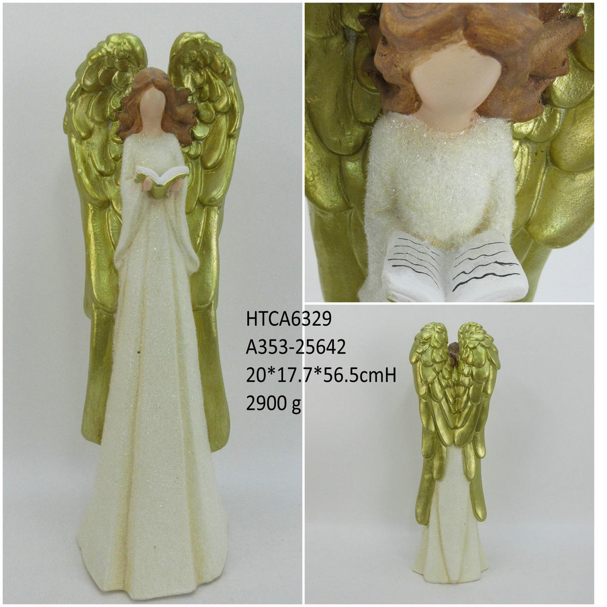 FIGUR Santa Lila Creme Keramik - Beige, Keramik (20/60/22cm) - Mondex