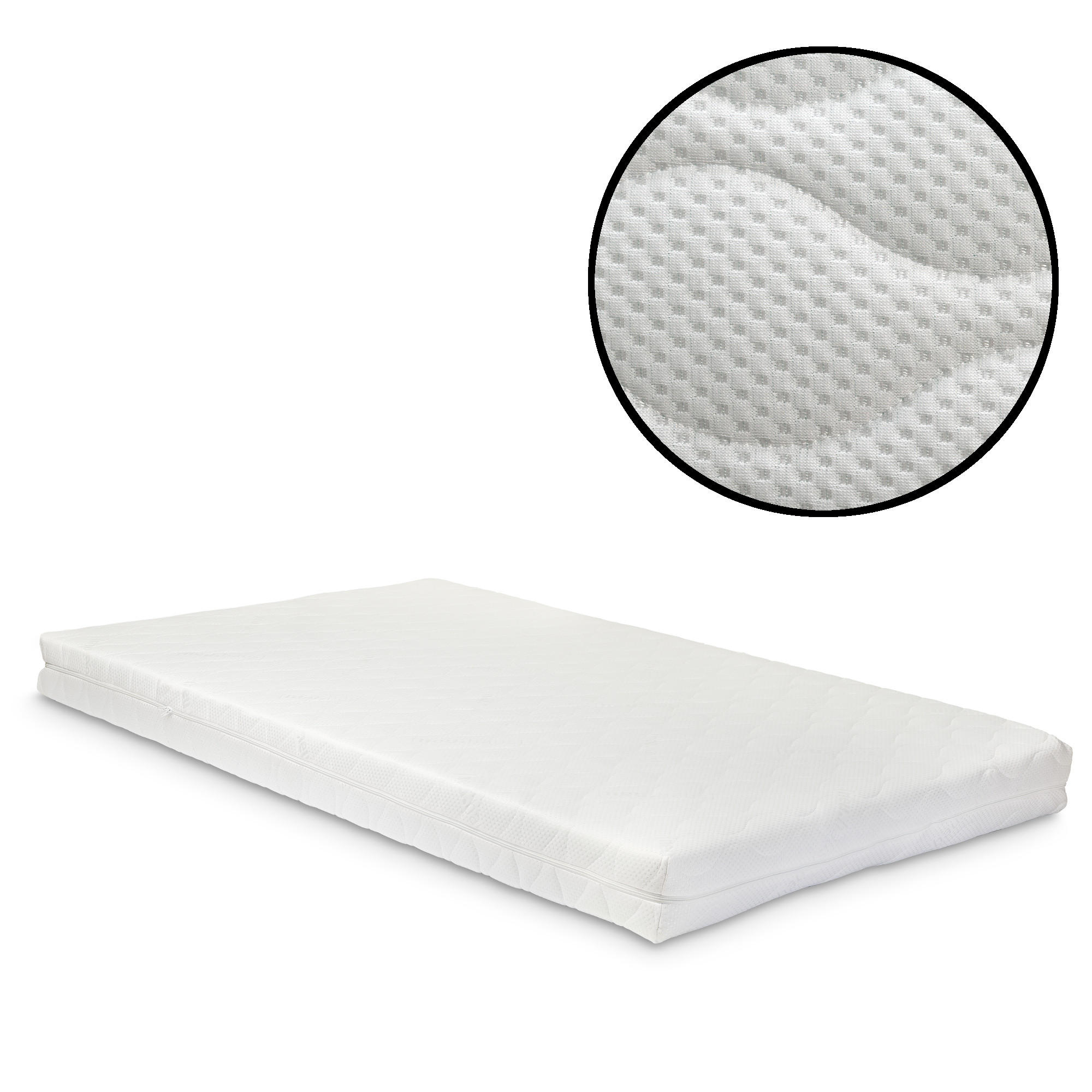 KALTSCHAUMMATRATZE - Weiß, Textil (120/200cm) - [neu.haus]