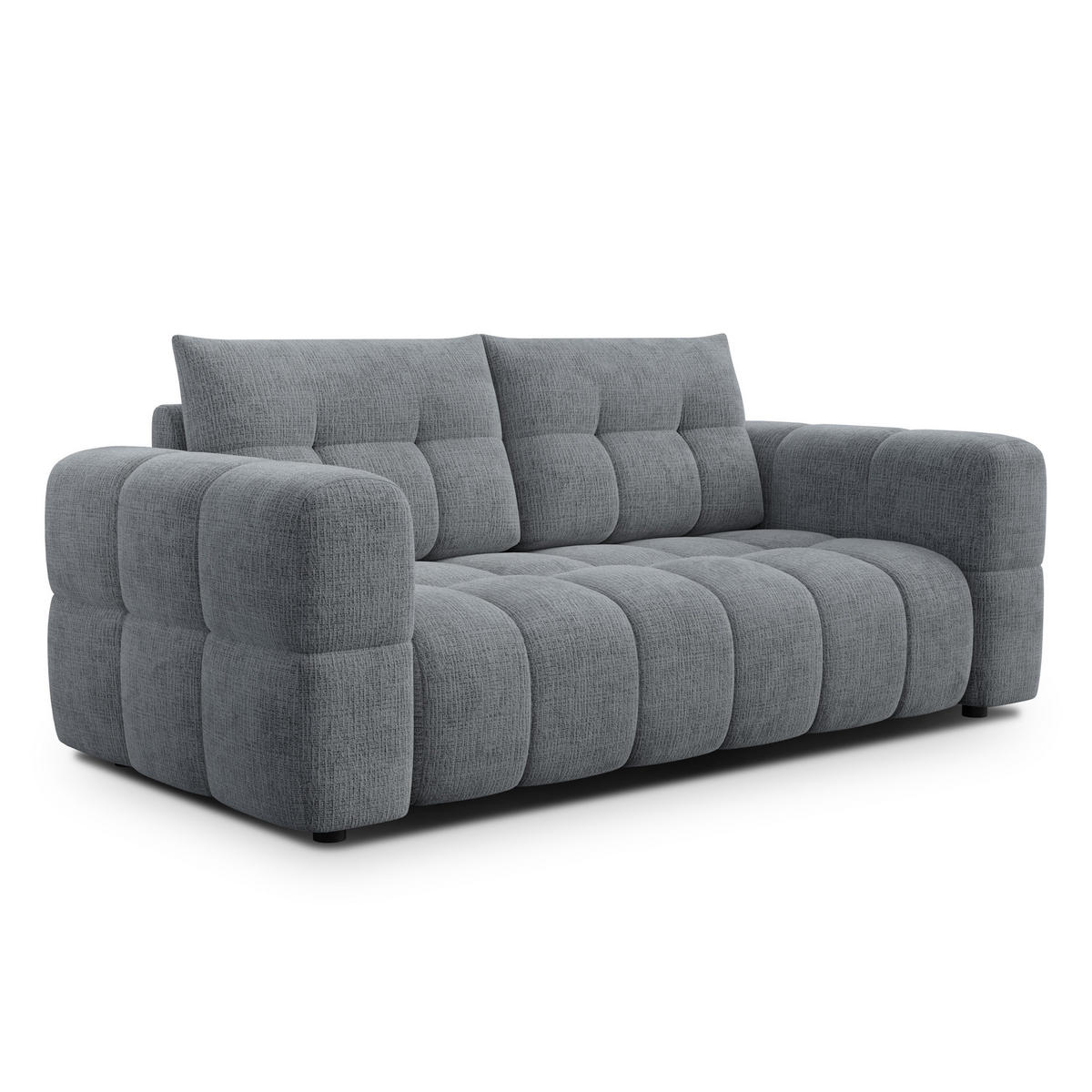 SOFA CLOUDI 2,5-Sitzer, dunkelgrau - Dunkelgrau/Schwarz, Holz/Textil (211/89/104cm) - Courtois Laville