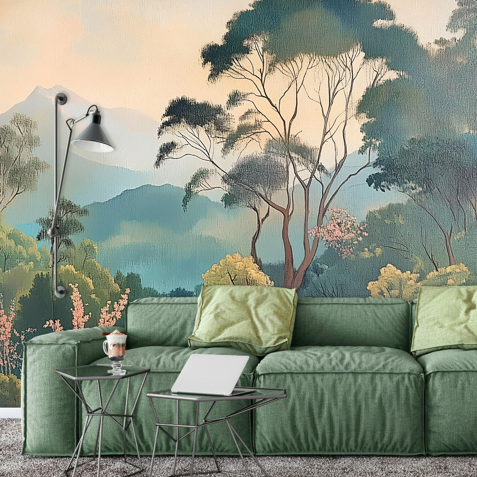 FOTOTAPETE Dschungel Natur Tapete Wohnzimmer Schlafzimmer 400x280 - Grün, Papier (400/280cm) - Wallarena
