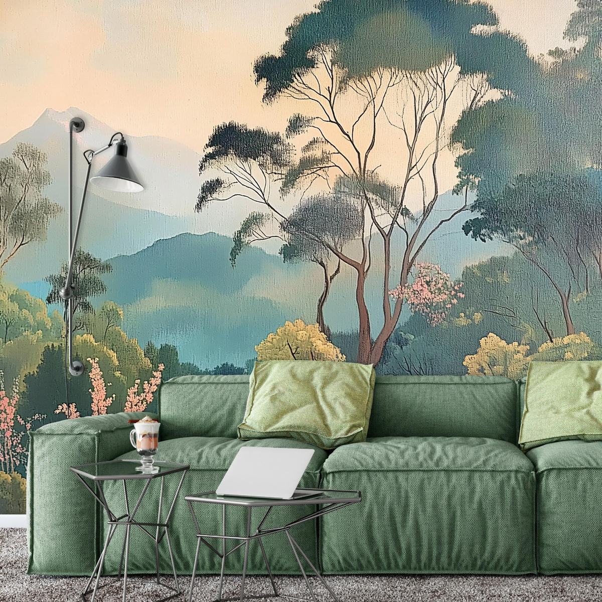 FOTOTAPETE Dschungel Natur Tapete Wohnzimmer Schlafzimmer 200x140 - Grün, Papier (200/140cm) - Wallarena