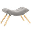 SITZHOCKER mit Berberfleece-Stoff 67 x 45 x 38 cm, Hellgrau - Hellgrau, Kunststoff (45/38/67cm) - HOMCOM
