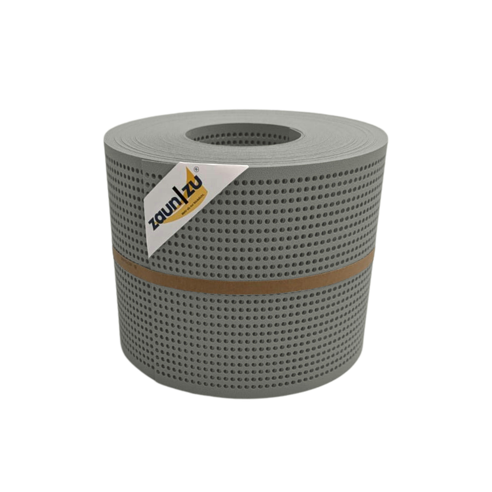 SICHTSCHUTZSTREIFEN PP Premium Gelocht 30 Prozent Streifen Steingrau 26m - Graubraun, Kunststoff (2600/19cm) - ZAUN|ZU