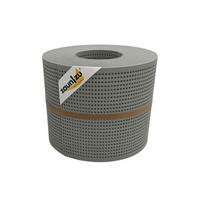 SICHTSCHUTZSTREIFEN PP Premium Gelocht 30 Prozent Streifen Steingrau 26m - Graubraun, Kunststoff (2600/19cm) - ZAUN|ZU
