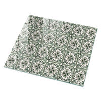 GLASPLATTE 80x60 cm – Fliesenornamente - Grün, Glas (0.4/80/60cm) - ArtPrintCave
