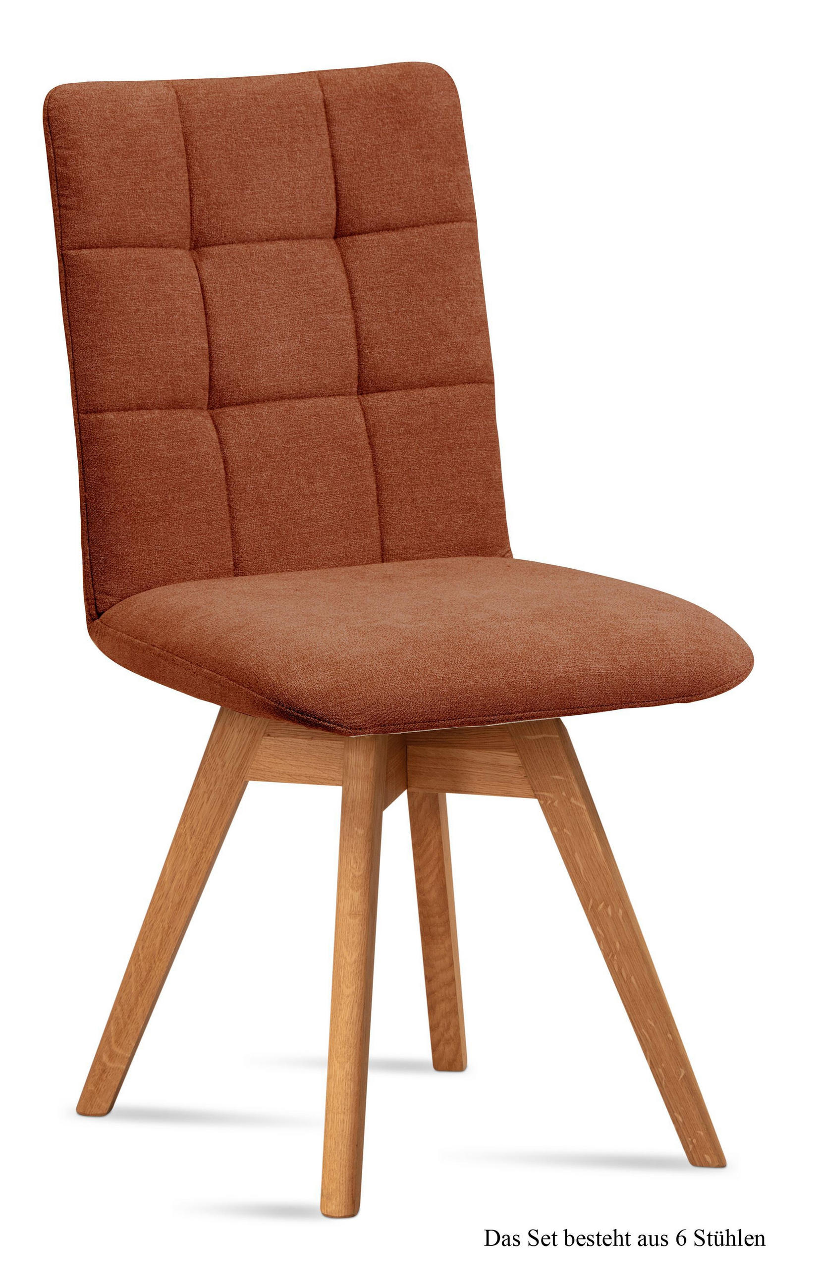 ESSZIMMERSTUHL drehbar (6er-Set) Doria 47x91x60 Eiche geölt/Cognac - Cognac/Eichefarben, Kunststoff (60/91/47cm) - 58aufmkessel
