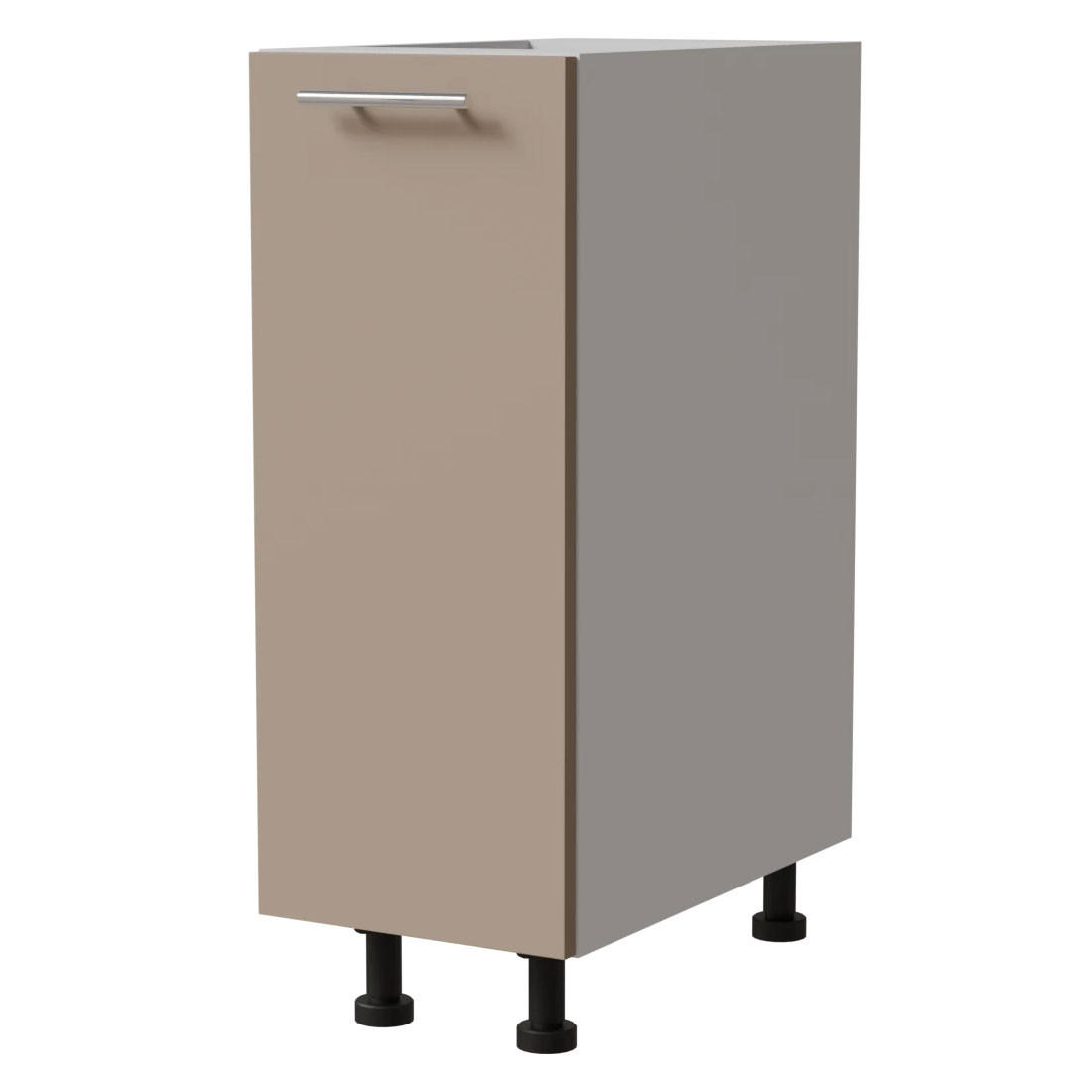 Feldmann-Wohnen Unterschrank Graubraun, Weiß 30x82x50 cm