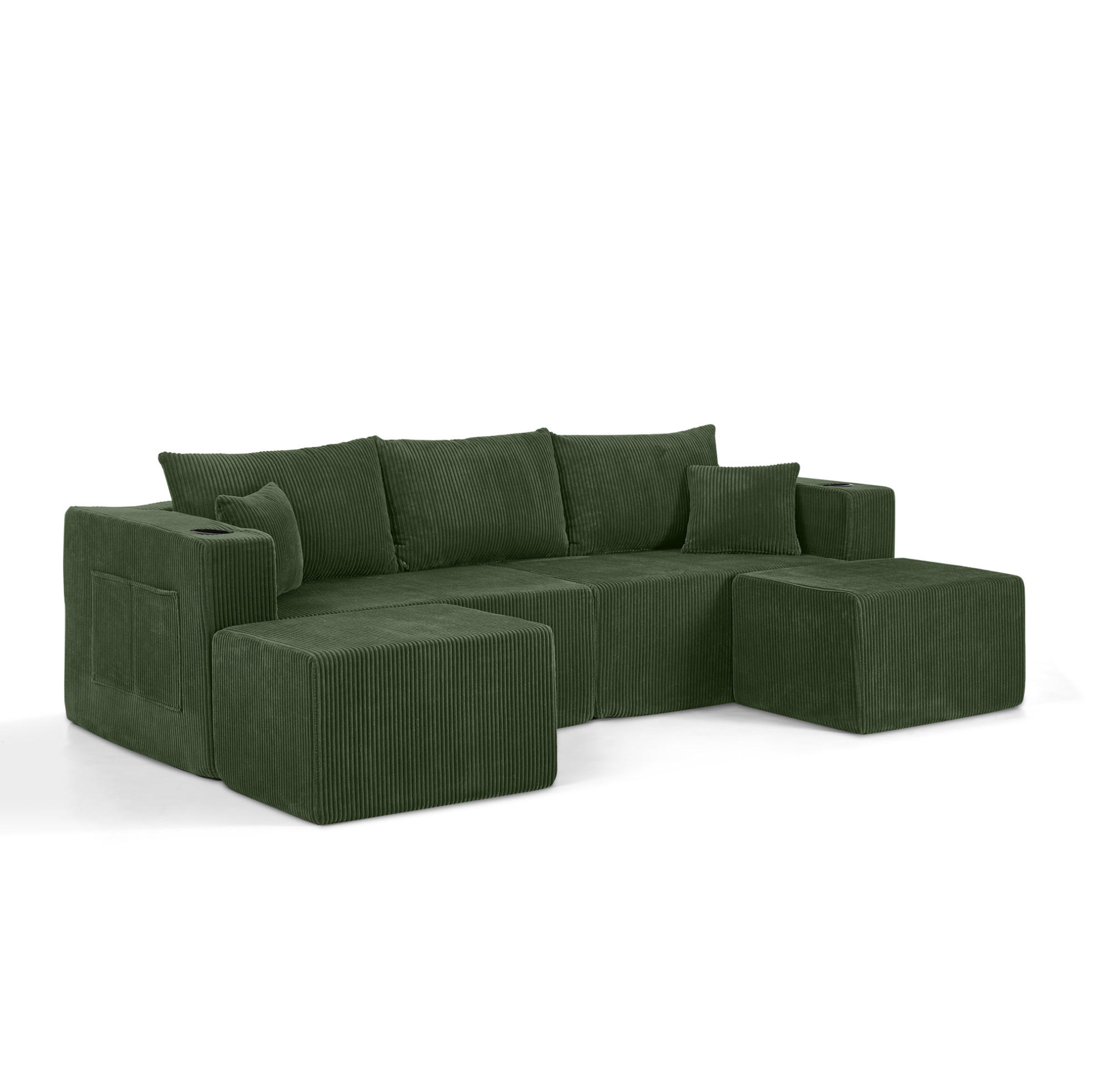 Meubliv Sofa Grün 138x75x230 cm