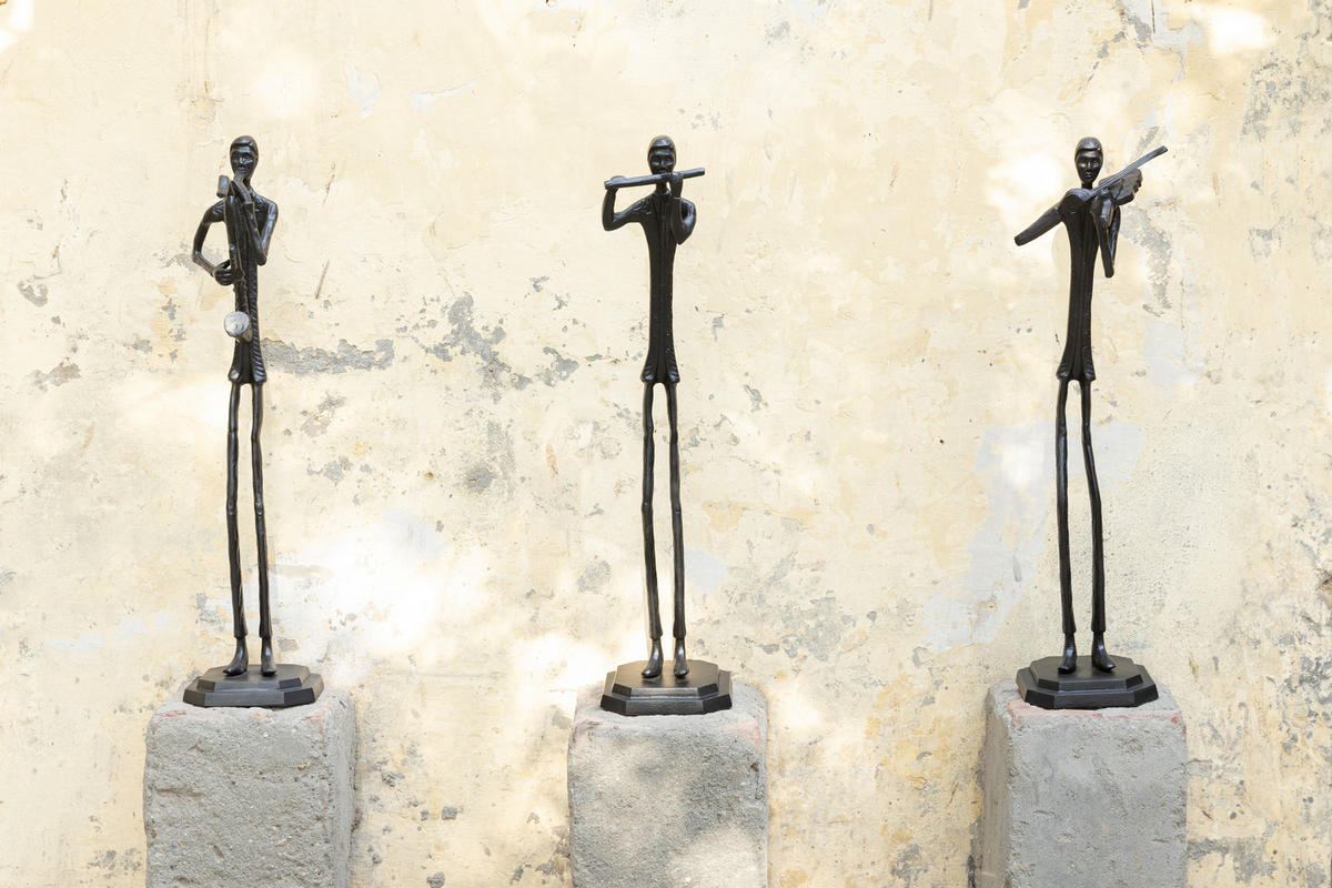 SKULPTUR Kali Schwarz 12/16/70cm - Schwarz, Metall (16/70/12cm) - PTMD Collection
