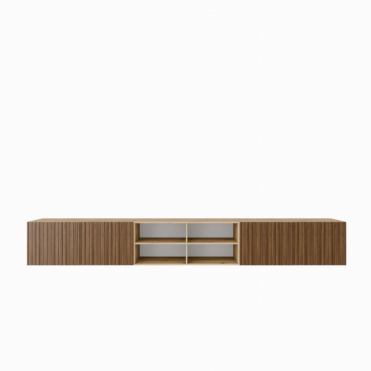 TV-SCHRANK Mio IV 300 cm, viertürig, artisan, catania - Eiche Artisan/Braun, Kunststoff (300/41/40cm) - Margaret Hadas24