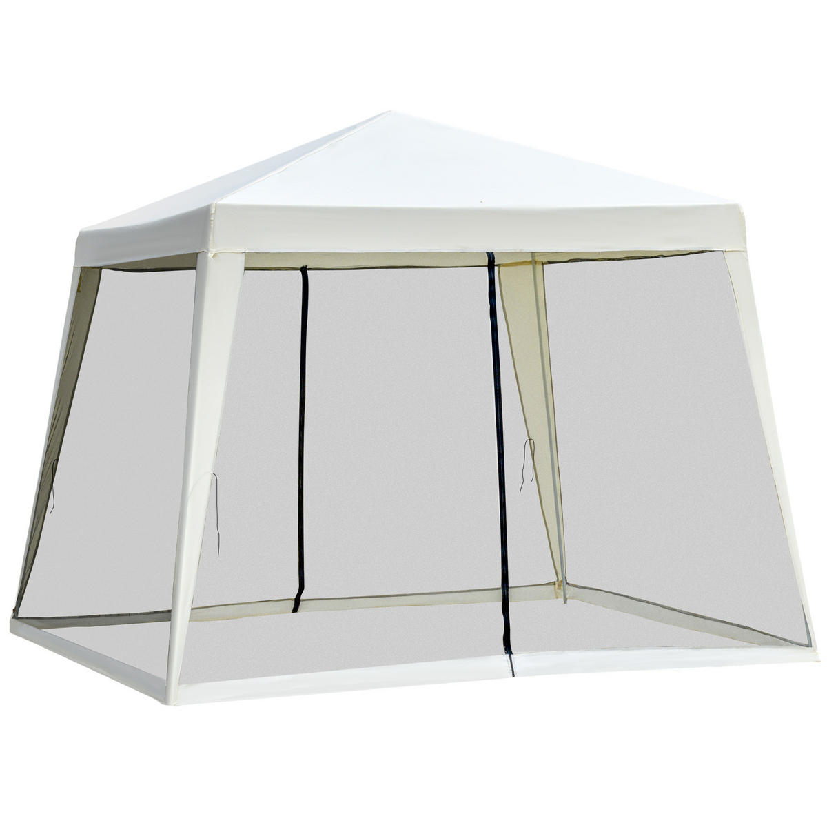 GARTENPAVILLON Metall+Polyester Crème - Creme, Kunststoff/Metall (300/245/300cm) - Outsunny