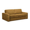 3-SITZER SOFA mit Schlaffunktion Cord Stoff Gelb - Currygelb/Gelb, Kunststoff/Textil (195/80/100cm) - Makamii