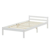 HOLZBETT mit Stauraum 90/200 cm weiß - Weiß, Holz (90/200cm) - Homestyle4u
