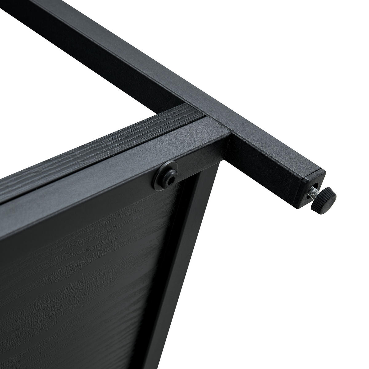 ESSTISCH 107 cm, Nussbaumfarben - Schwarz, Metall (107/107/75cm)