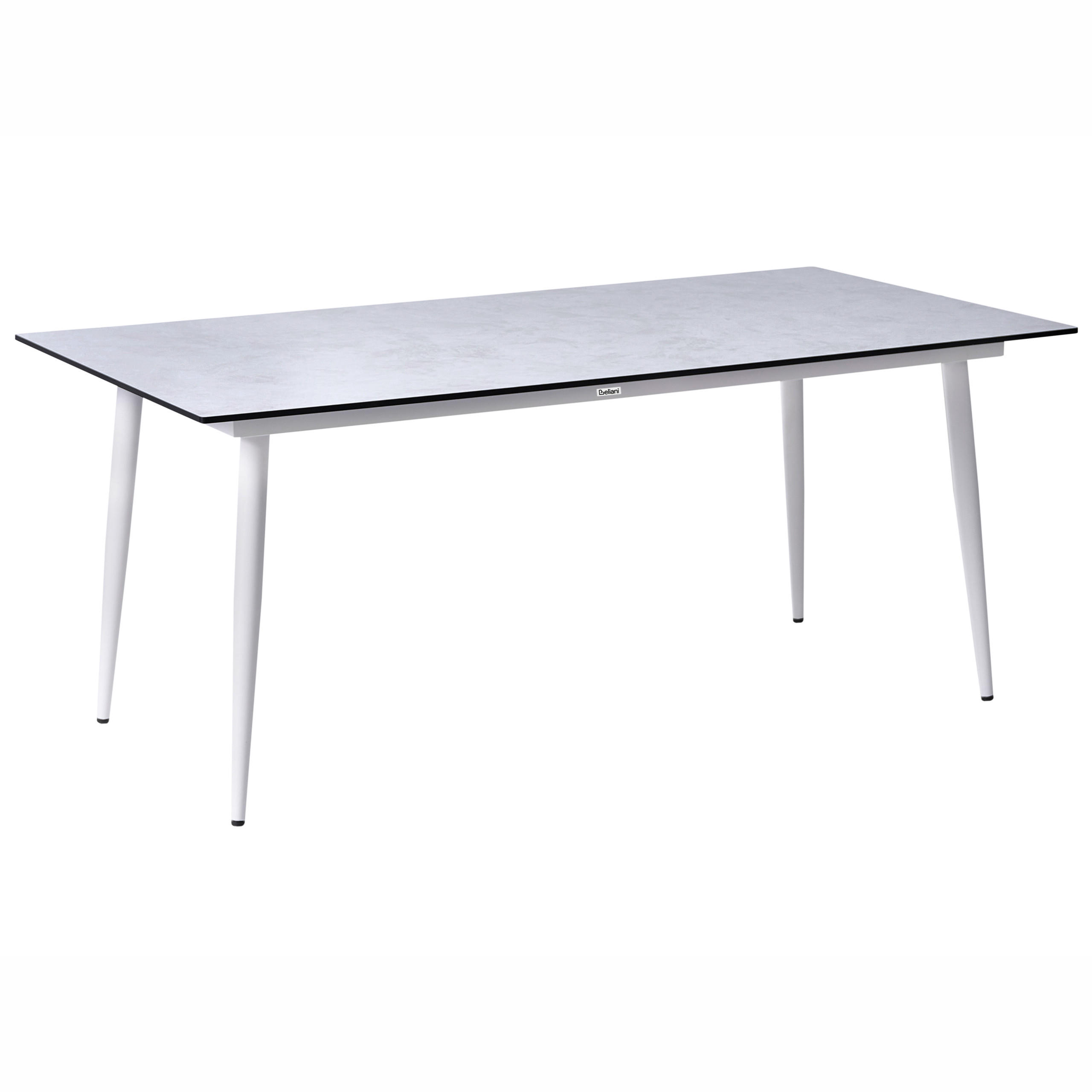 KONFERENZTISCH 90/180 cm Travertinoptik Tolentino - Beige, Kunststoff (180/90/75cm) - Beliani