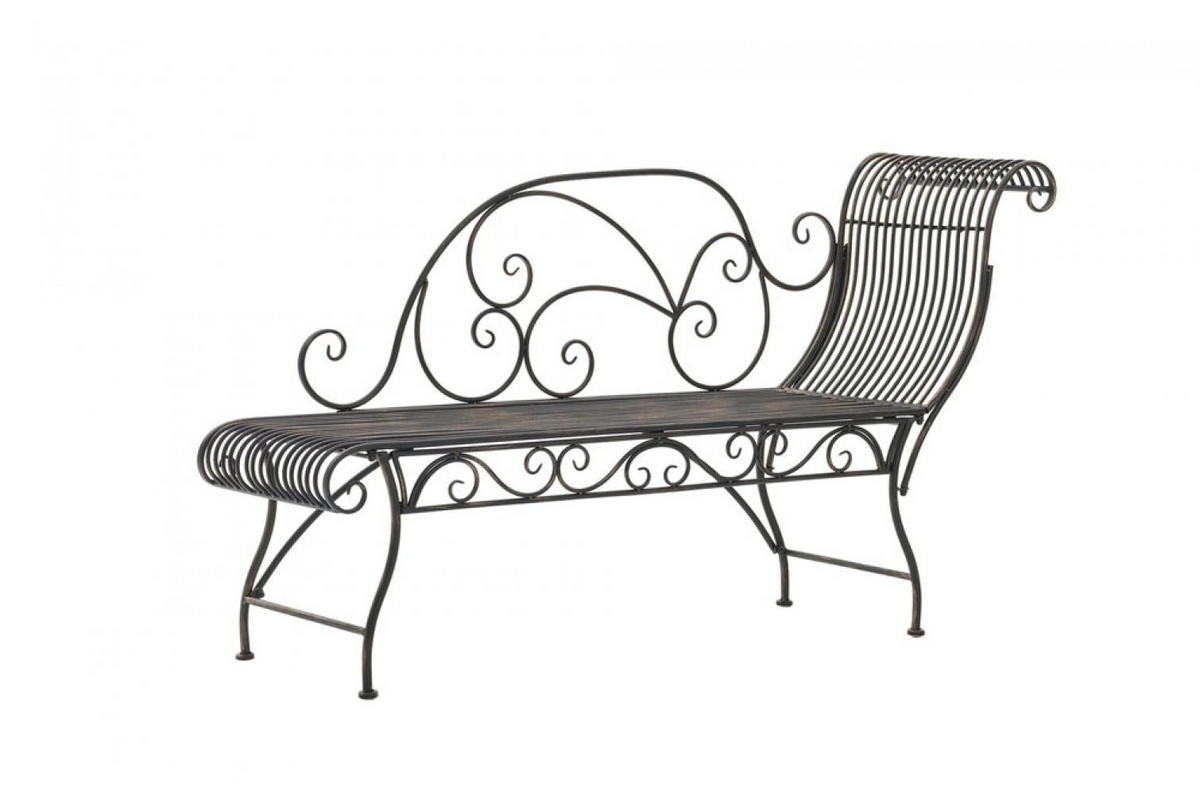 GARTENLIEGE Metall bronze - Bronzefarben, Metall (156/78/46cm) - CLP