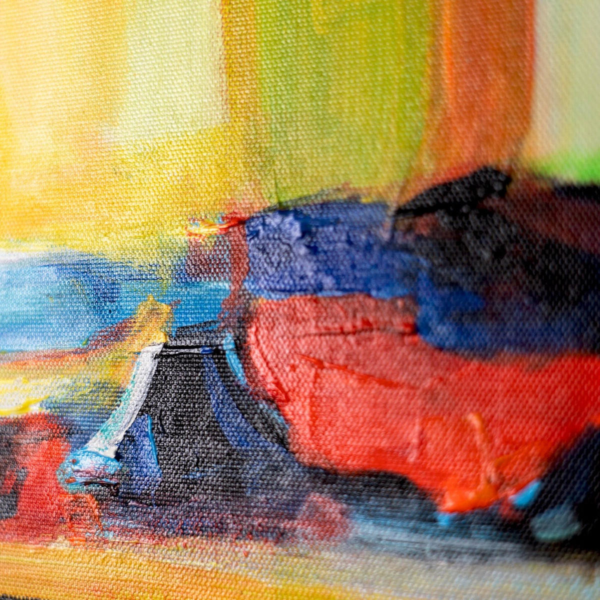 GEMÄLDE Yachten und Hafen Schattenfugenrahmen Blau 120x80 cm - Blau, Holz (120/80cm) - YS-art gallery