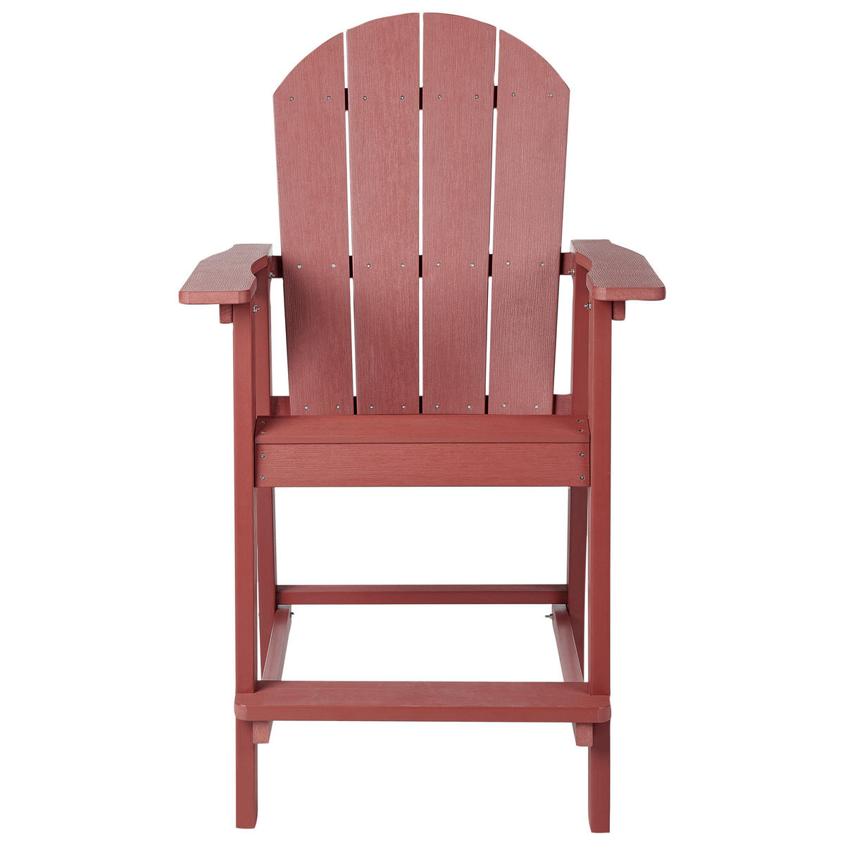 GARTEN-BARSTUHL Rot Adirondack - Rot, Kunststoff (58/124/71cm) - Beliani