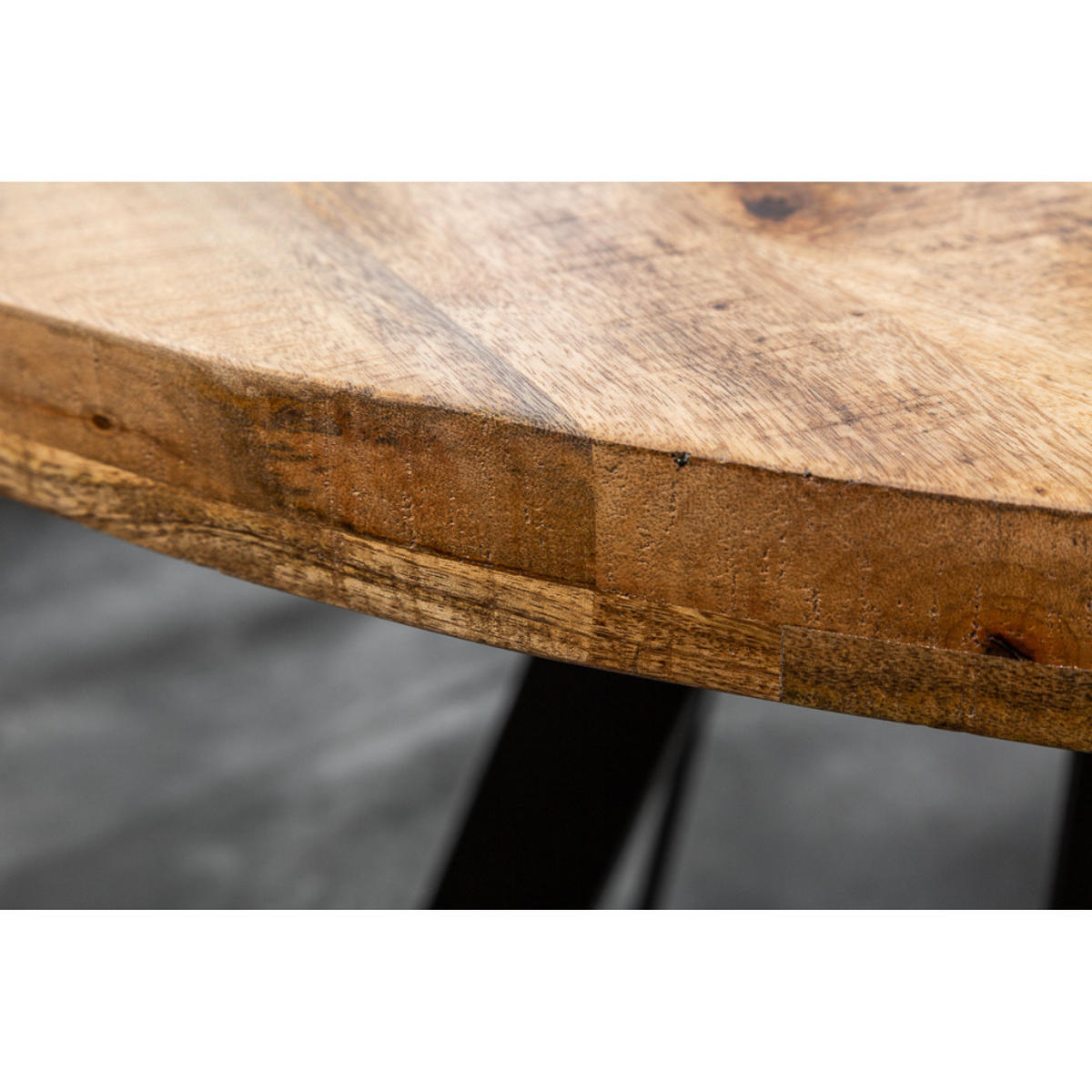 ESSTISCH IRON CRAFT Mangoholz rund Natur 120cm - Braun, Holz (120/120/76cm) - riess-ambiente