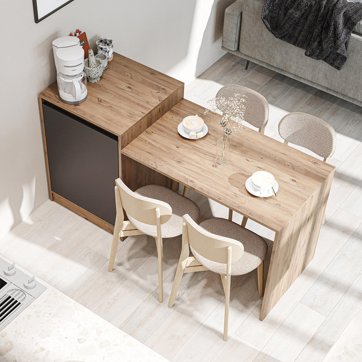 KÜCHENINSEL MILANO - Anthrazit, Holzwerkstoff (70/85/60cm) - Roomart