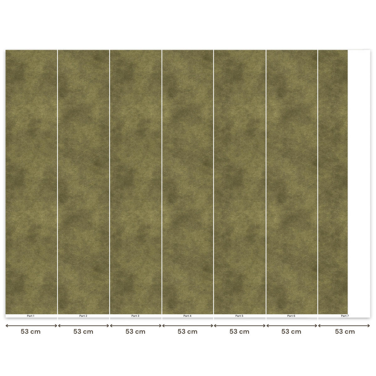 TAPETE - Textur - Abstrakt - Grün - 350x280 cm - Olivgrün, Papier (350/280cm) - OnlyWow