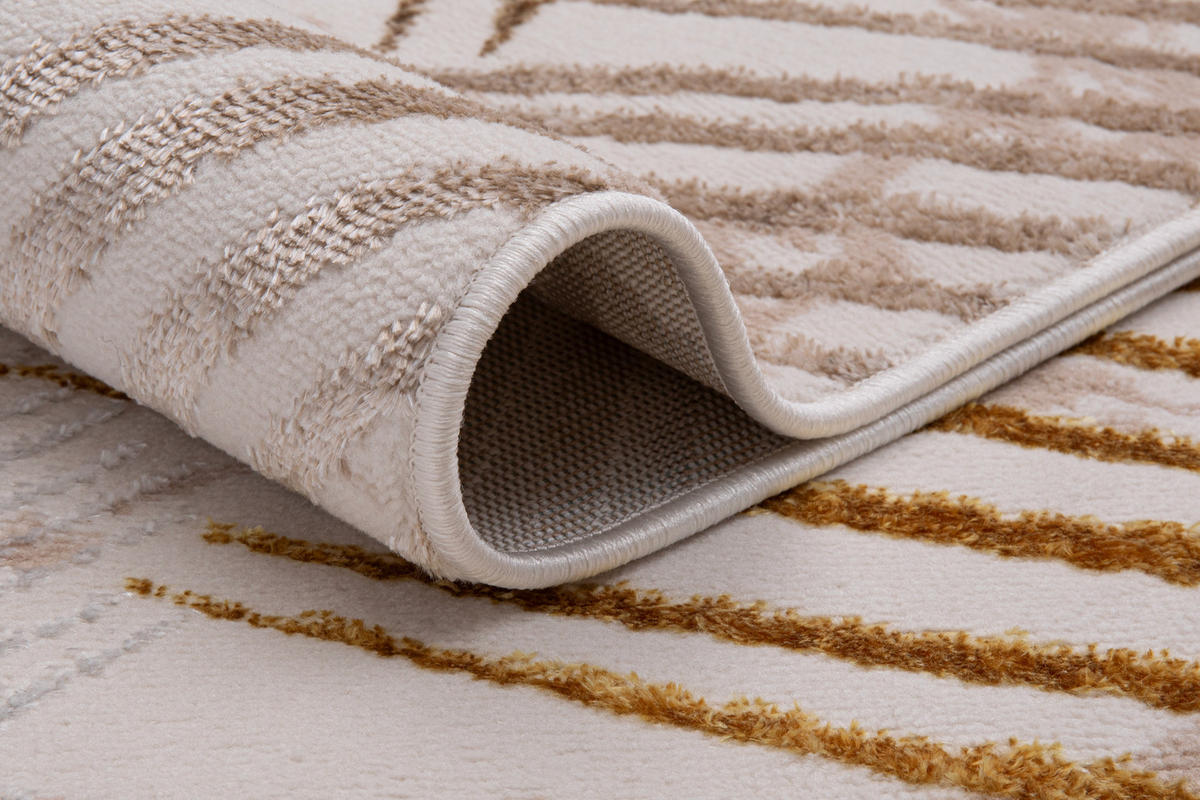 TEPPICH CRYSTAL Hellcreme 300/400 cm - Goldfarben, Textil (300/400cm) - Tapiso