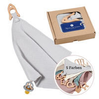 KUSCHELTUCH Schnullertuch Musselin Schmusetuch Geburtsgeschenk - Grau, Textil (30/1/30cm) - nordic coast company