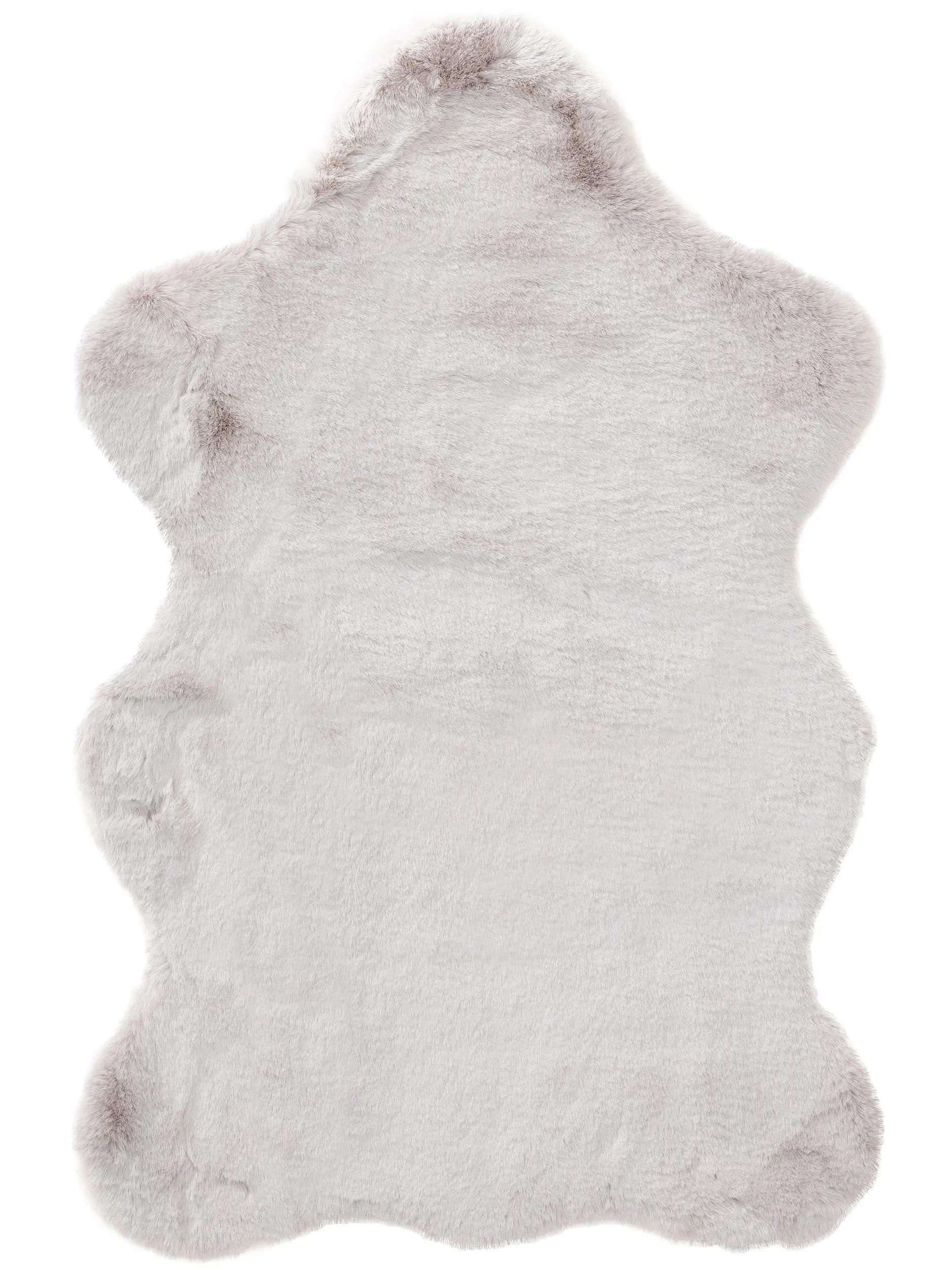 KUNSTFELL-TEPPICH Dave Grau 60x90 cm - Grau, Textil (60/90cm) - benuta Nest