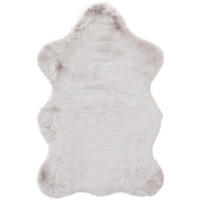 KUNSTFELL-TEPPICH Dave Grau 60x90 cm - Grau, Textil (60/90cm) - benuta Nest