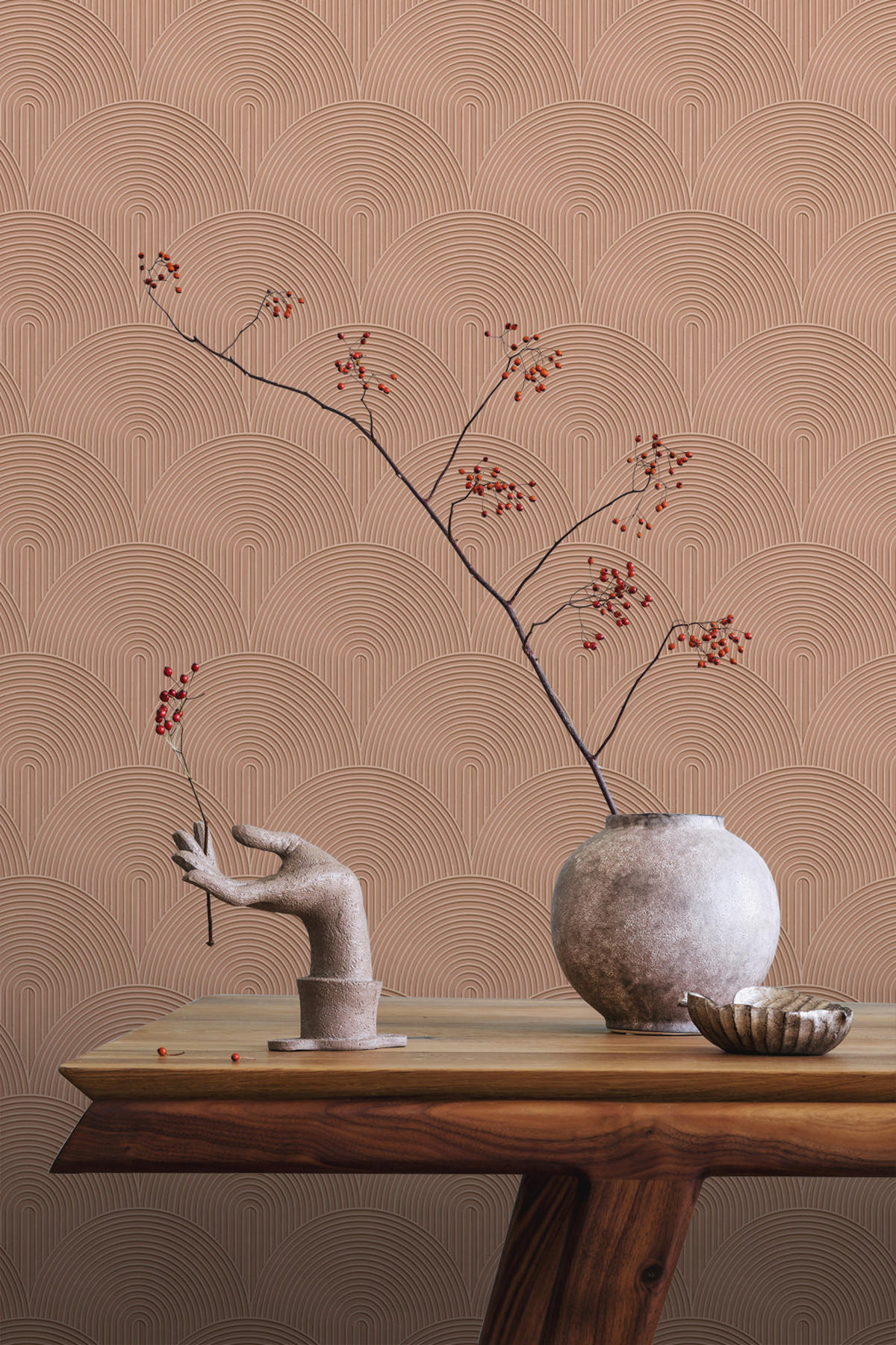 TAPETE 3D Muster 50 x 900 cm - Pink, Papier (50/900cm) - ESTAhome