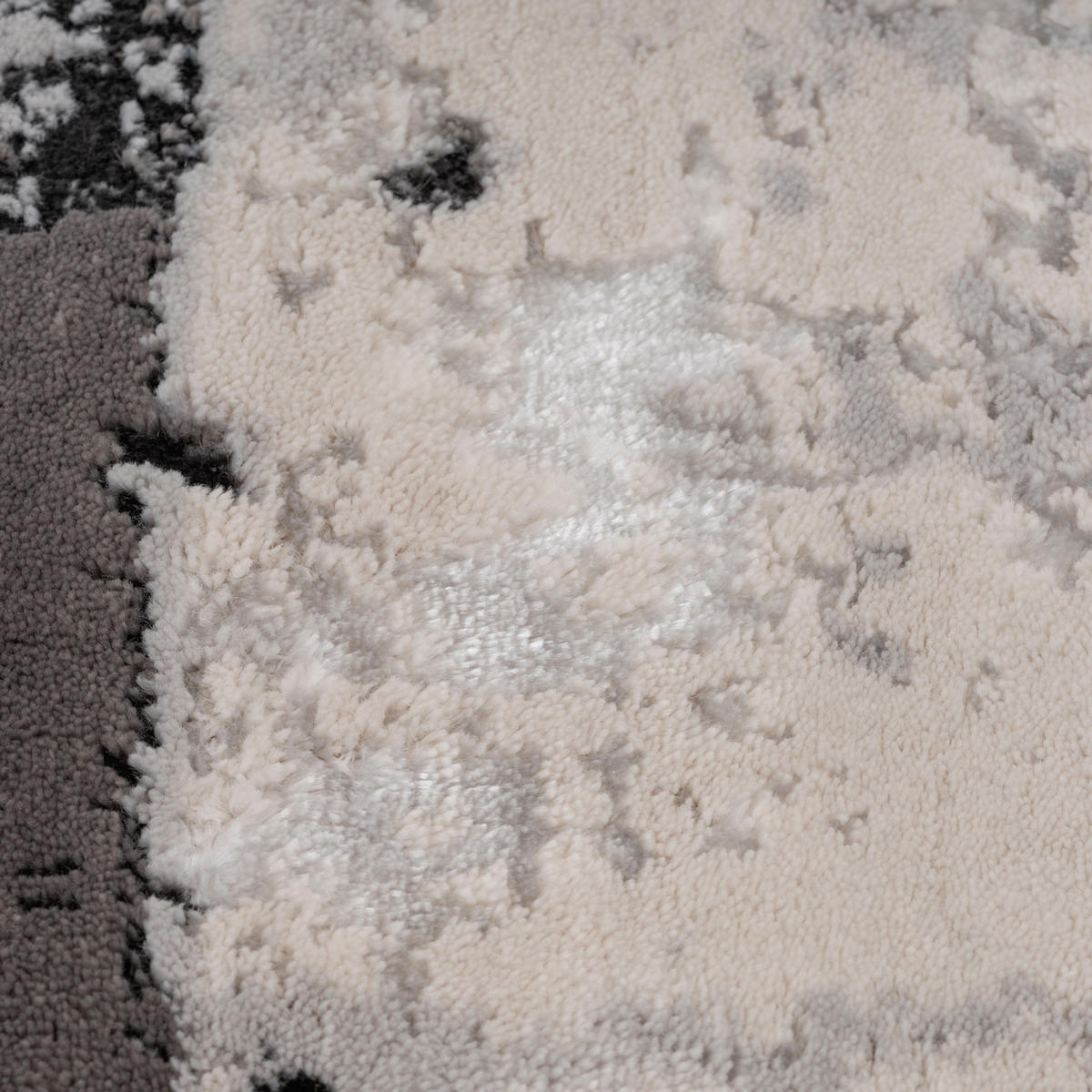 WEBTEPPICH Grace Silber - Silberfarben, Textil (80/150cm) - Kukoon Rugs