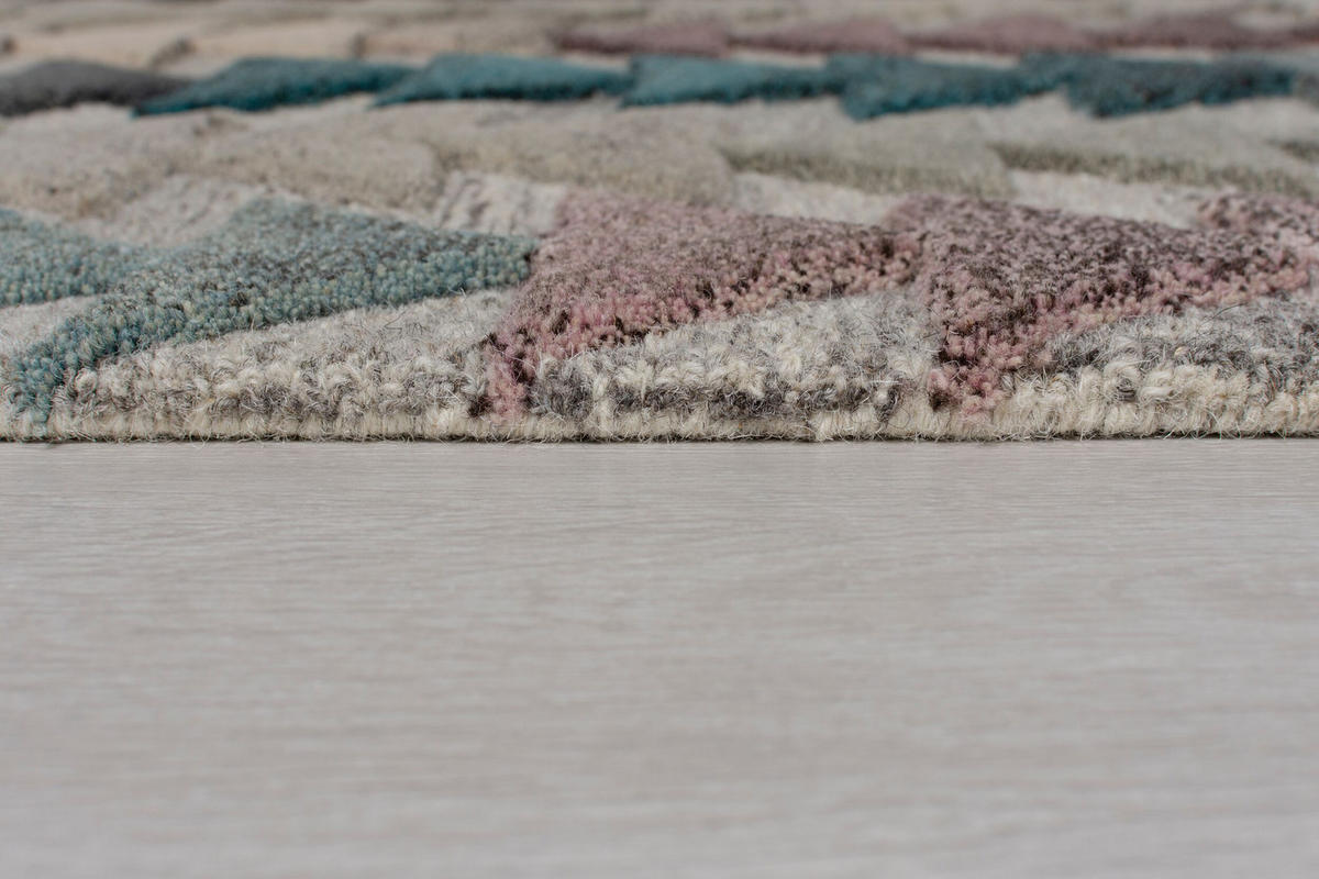 WOLLTEPPICH Hoch-Tief-Design, modern ESK JACK, Multi 120x170 cm - Multicolor, Textil (120/170cm) - KADIMA DESIGN