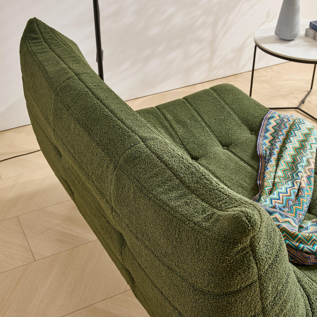 LIEGESESSEL 149/120/82 cm Grün Ergonomische Unterstützung für Schlafzimmer Wohnzimmer - Grün, Textil (120/82/149cm) - OKWISH