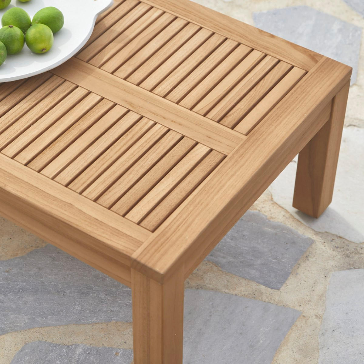 GARTEN-COUCHTISCH Teo Natur aus Teak - Naturfarben, Holz (60/120/35cm) - Tikamoon