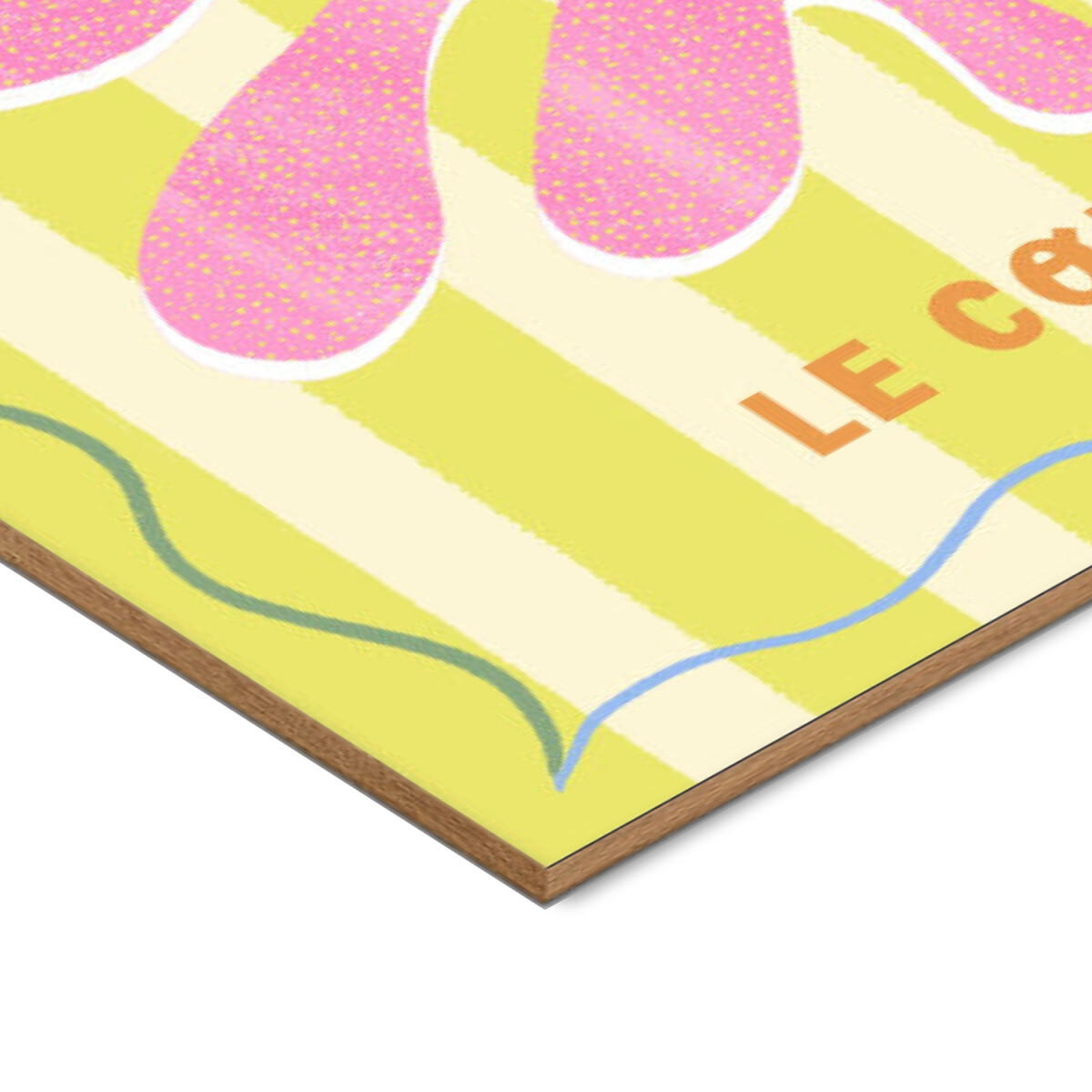 POSTER mit Rahmen Melissa Donne - Le Corail Lemon/Cream - Eichefarben/Multicolor, Holz/Papier (30/40cm) - Poster&Frame