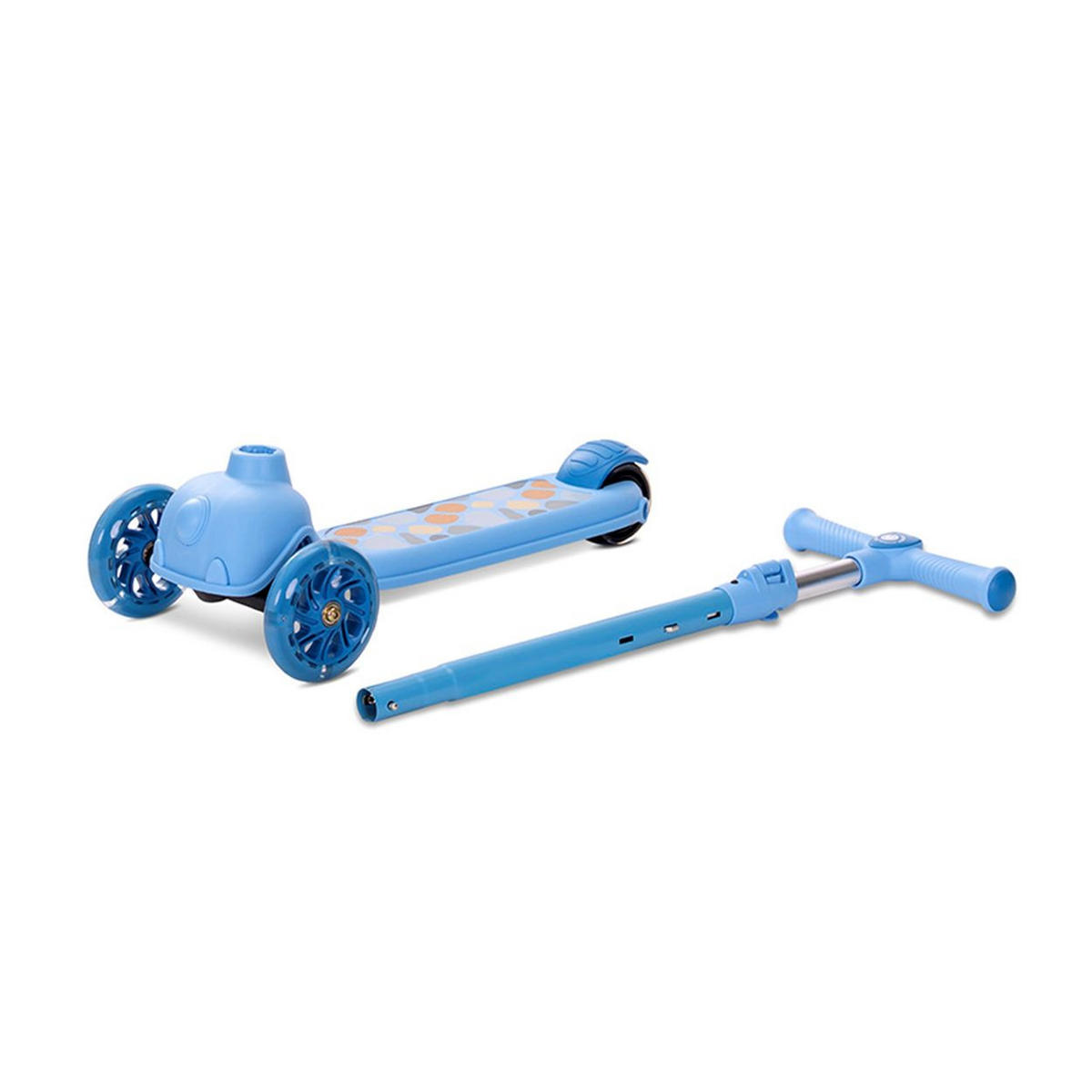 KINDERROLLER Jetster PU-Rollen blau ABEC-9 Lenker abnehmbar höhenverstellbar - Blau, Kunststoff (54/27/77cm) - Lorelli