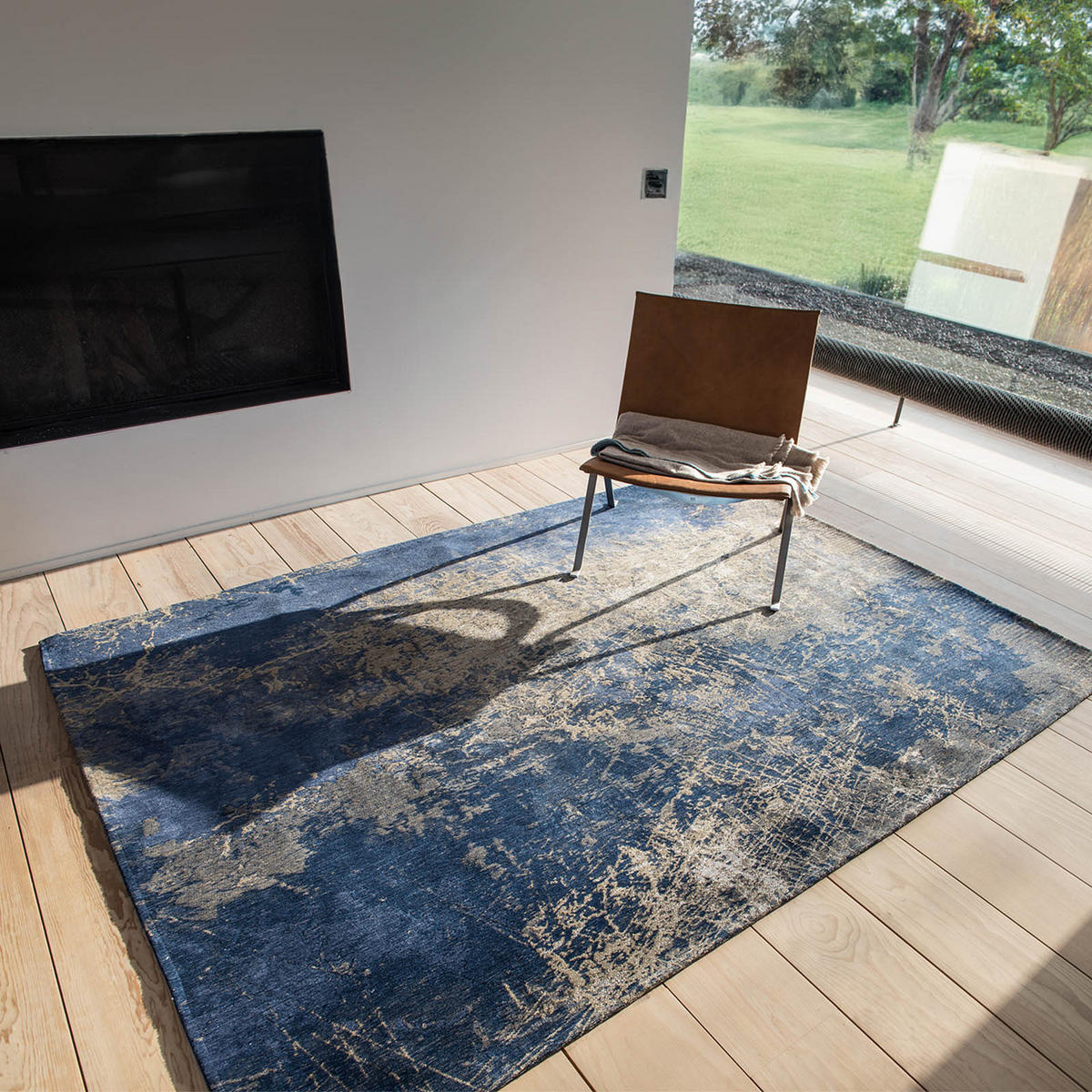 TEPPICH Flachgewebe BLUE VOID Blau 240 x 340 cm - Blau, Textil (240/340cm) - Novatrend