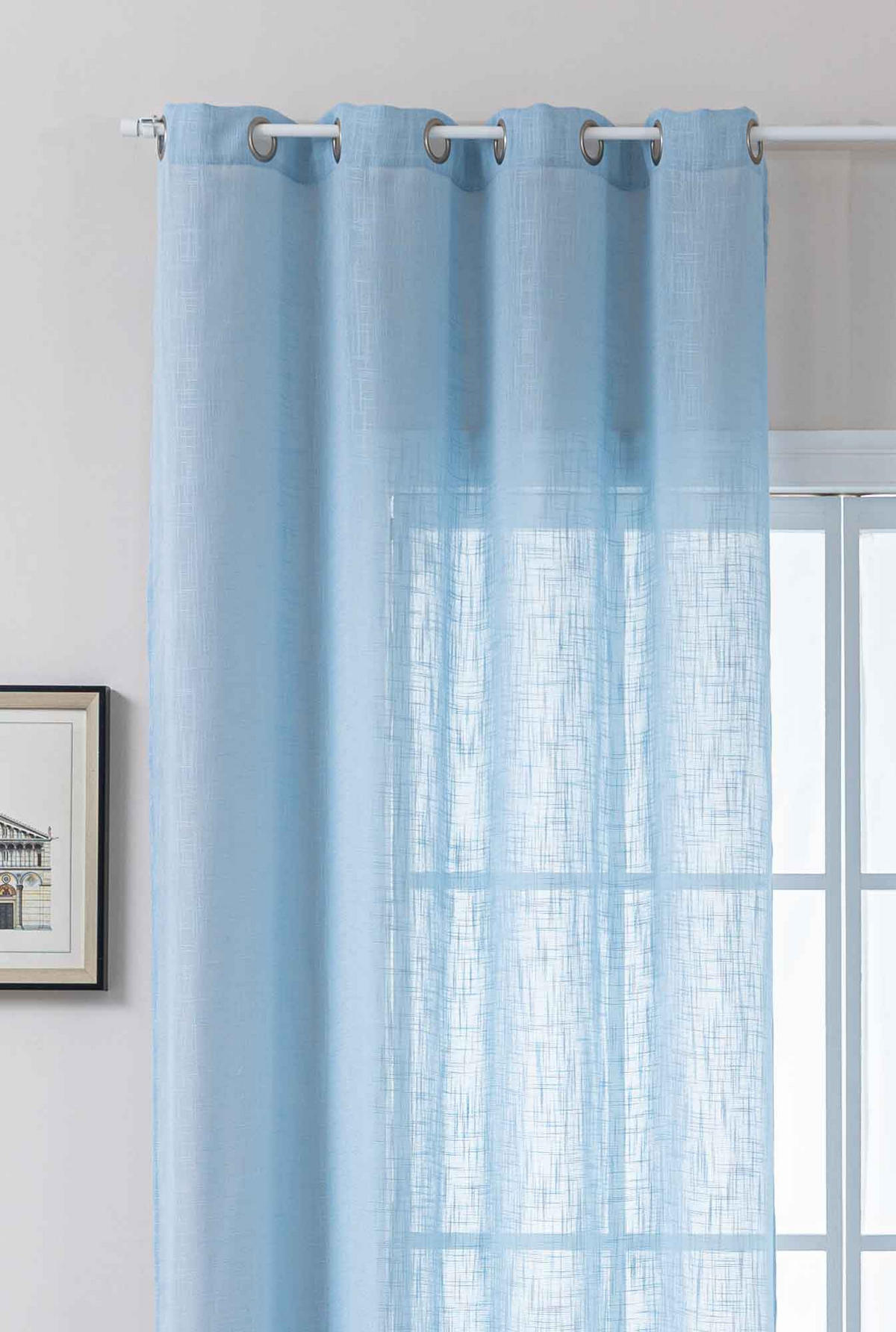 GARDINE SEOUL HxB 245x140 cm Hellblau - Hellblau, Textil (140/245cm) - Gardinenbox
