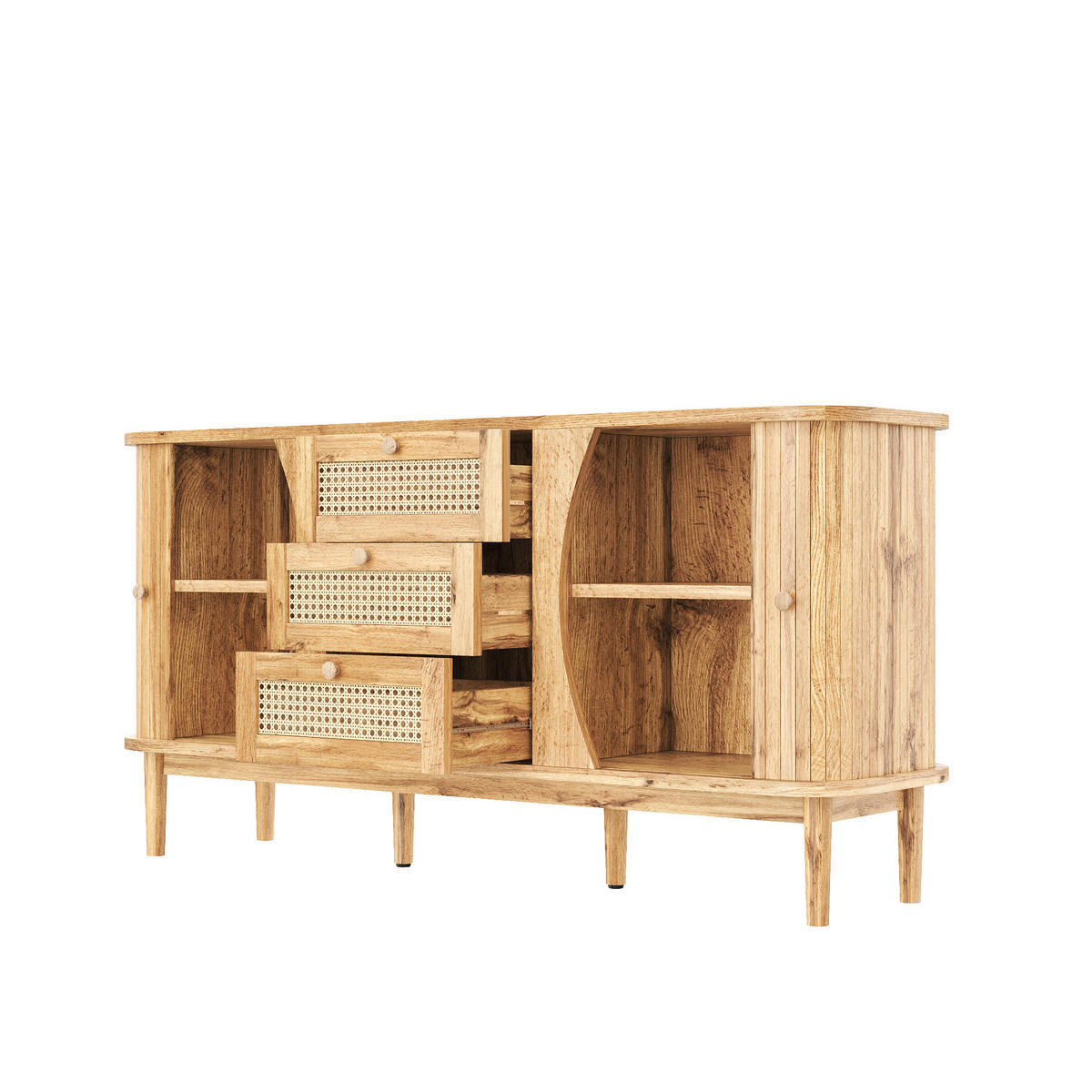 SIDEBOARD Natur 140,5/40/76 cm - Naturfarben, Holzwerkstoff (140.5/76/40cm) - PANGIVO