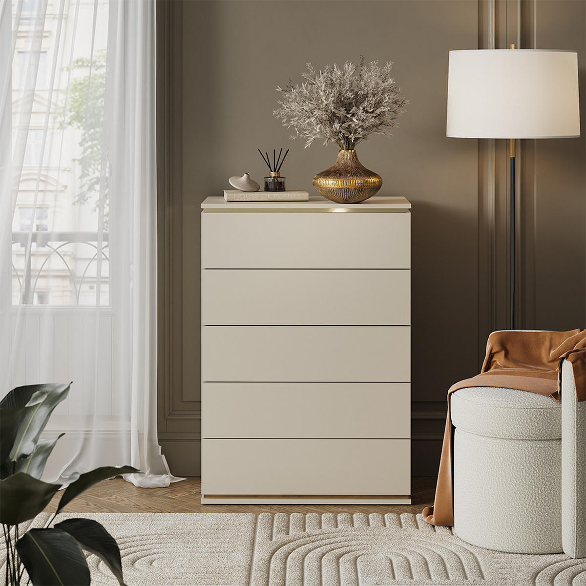 KREDENC Linette Kašmír - kašmírová, kompozitní dřevo (76/109.1/42cm) - Vicco