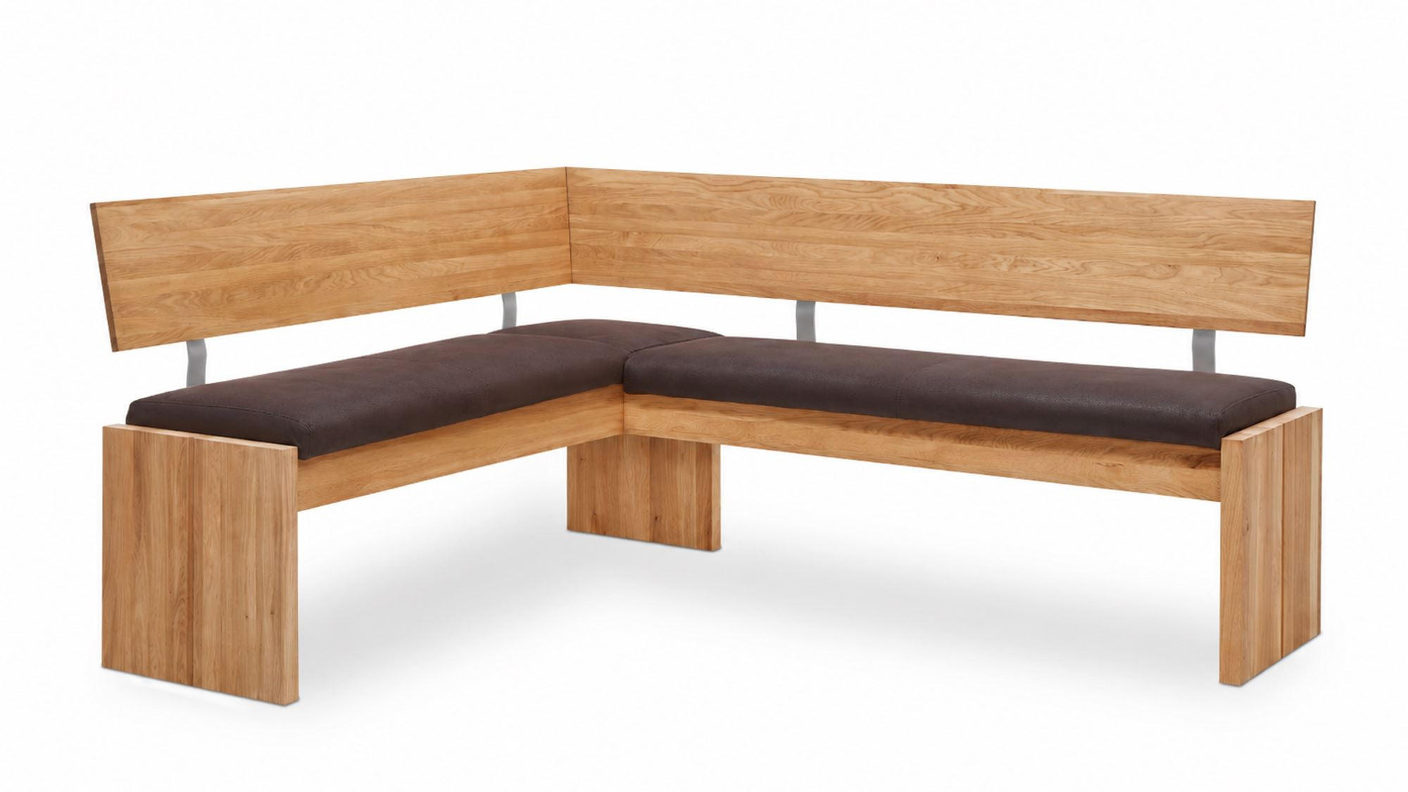 ECKBANK mit Truhe Dani 1 für 5 Personen Massivholz Wildeiche/Braun - Wildeiche/Braun, Holz (167/192cm) - 58aufmkessel