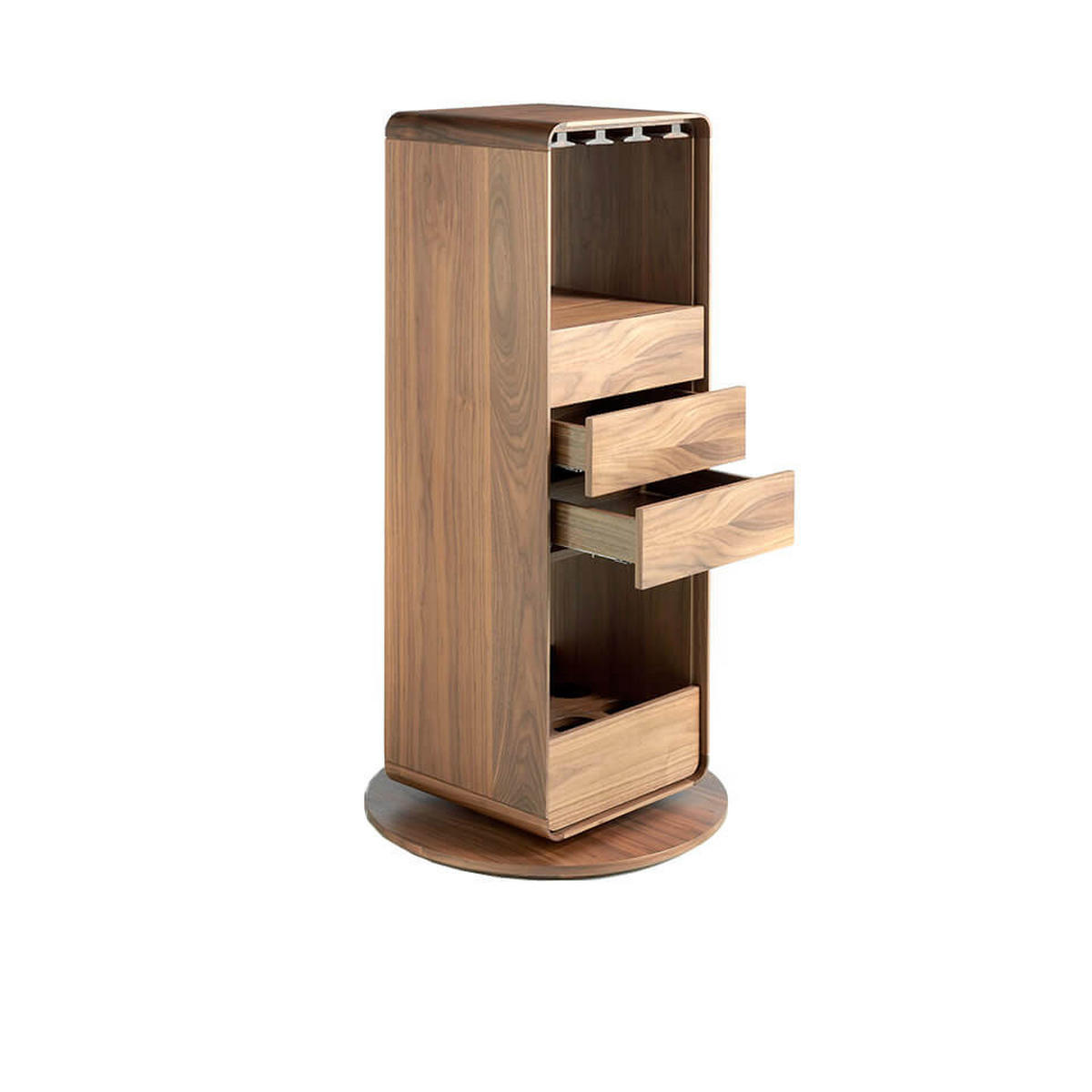 BARSCHRANK Walnuss 43/40/128 cm - Walnussfarben, Holz (43/128/40cm) - ANGEL CERDA