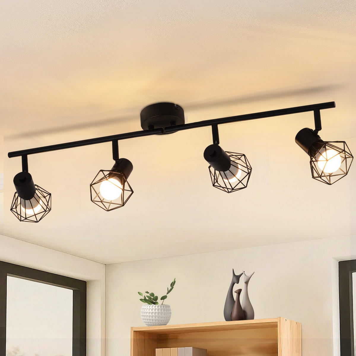 STRAHLER Flagler 71/20/9.5 cm - Schwarz, Metall (71/20/9.5cm) - Nettlife