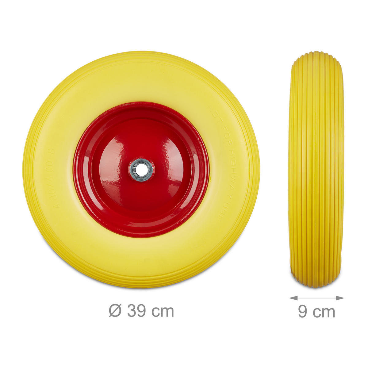 SCHUBKARRENRAD - Multicolor, Kunststoff/Metall (39/39/9cm) - Relaxdays