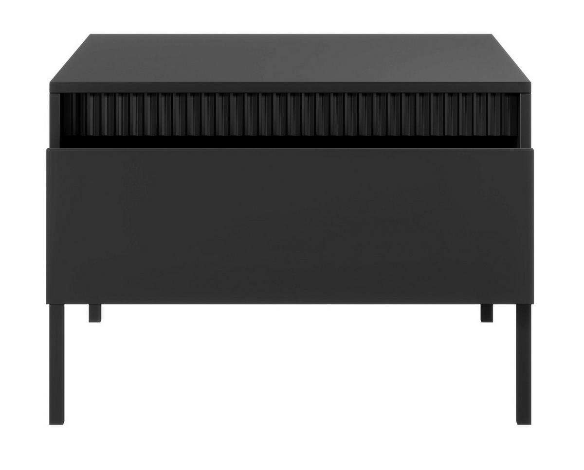 COUCHTISCH 68 cm mit Schublade Santori auf Beine, Schwarz - Schwarz, Holz (65/97/45cm) - Emporius