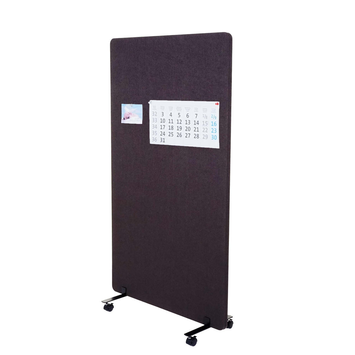 AKUSTIK-TRENNWAND Dunkelbraun - Dunkelbraun, Textil (80/147/39cm) - MCW