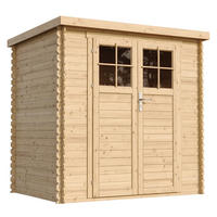HOLZHAUS GARTENHAUS mit imprägniertem Boden - 2,22 m2 - M311F+M311G - Beige, Holz (204/206/142cm) - Timbela
