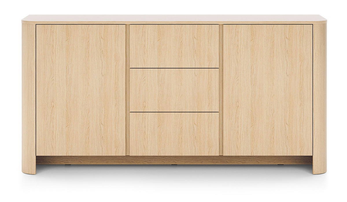 KOMMODE 168 cm Mezzano mit Schubladen, 2 Türen, Eiche Vicenza - Eichefarben, Holz (168/84/39cm) - Emporius